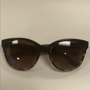 Tory Burch Classic Black & Tortoise Sunglasses with gold accents, preowned